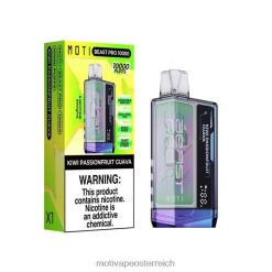 MOTI Beast Pro Einweg-Vaporizer (5 %, 10.000 Züge) Kiwi, Passionsfrucht, Guave TN2TZ46 MOTI Vape Kaufen