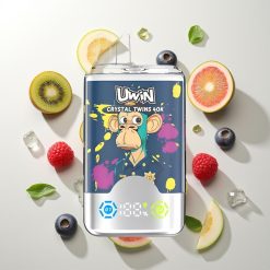 UWIN Crystal Twins 40000 Züge Kiwi Passionsfrucht Guave Himbeere Blaubeere Mesh Coil 0,6 Ohm 850mAh Typ-C 32ml