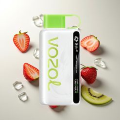 VOZOL STAR 9000/12000 Erdbeere Kiwi mit S.i.L.C TECH, 650mAh Akku, 30% schnellere Aufladung und Mundstückschutz